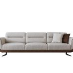 Orion Walnut Four-Seater Sofa